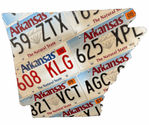 Arkansas license plate artwork