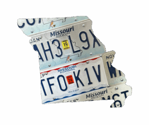 Missouri State Wall Art license plate