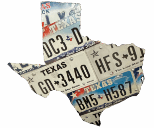 Texas Wall Art License Plate