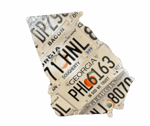 Georgia License Plate Wall Art