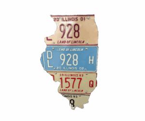 Illinois State shape art