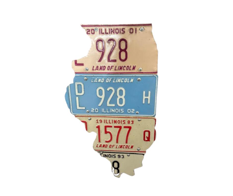 Illinois State shape art