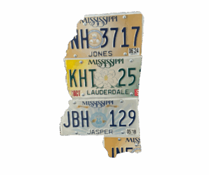 Mississippi State License Plate