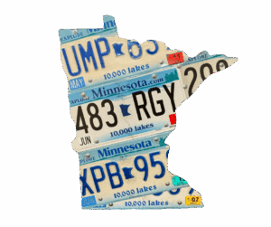 Minnesota RGY Wall Art License Plate