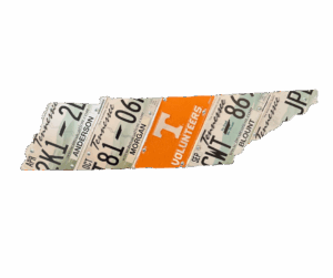 Tennessee License Plate Wall Art Version 2K1