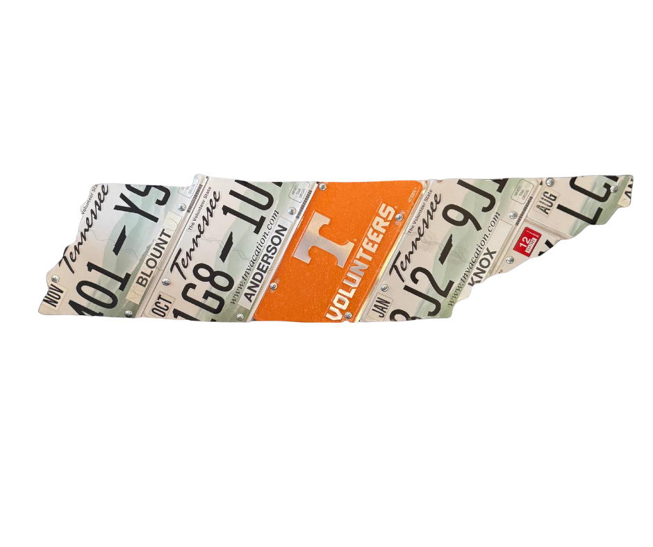 Tennessee State Plate with Big Orange Plate in the middle
